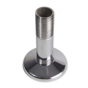 Niple 1/2" x 8 cm pulido cromo, Kit con campana