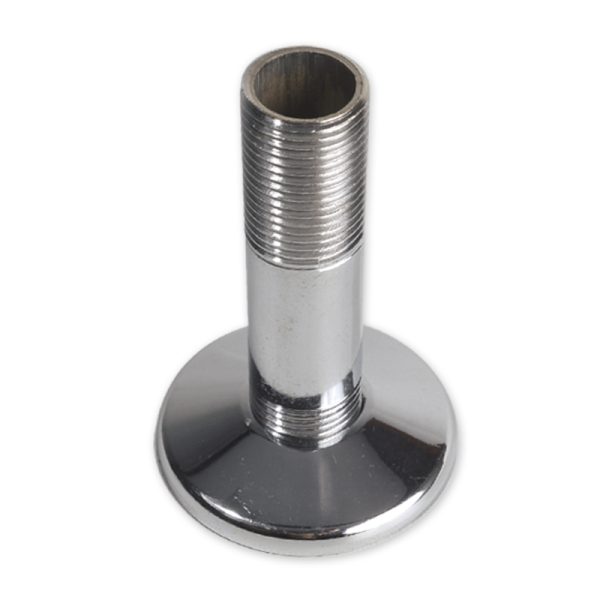 Niple 1/2" x 8 cm pulido cromo, Kit con campana